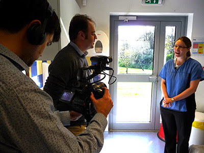 Simon's Cat film crew in cat adoption centre